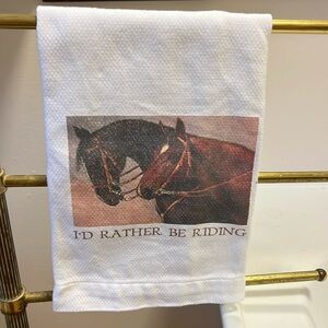 Horse Hand towel, I'd Rather Be Riding  Small